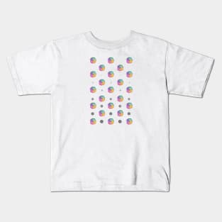 Rainbow Rose and Dots Kids T-Shirt